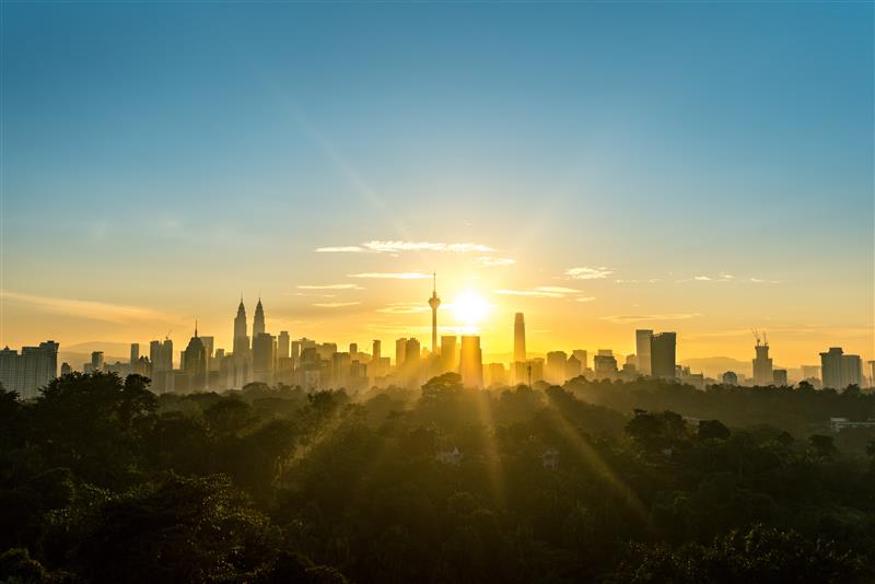 Sunrise over Kuala Lumpur, Malaysiia