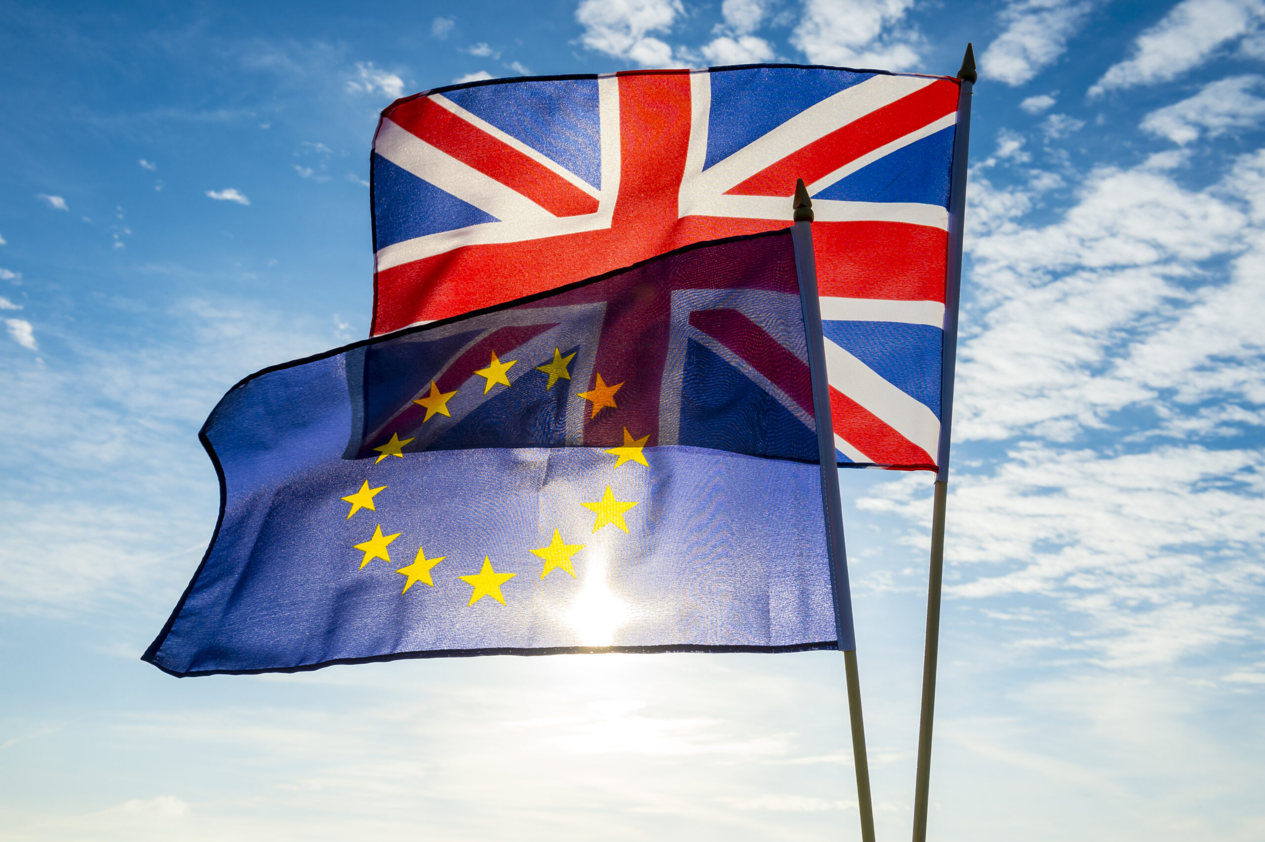 UK and EU flags side by side
