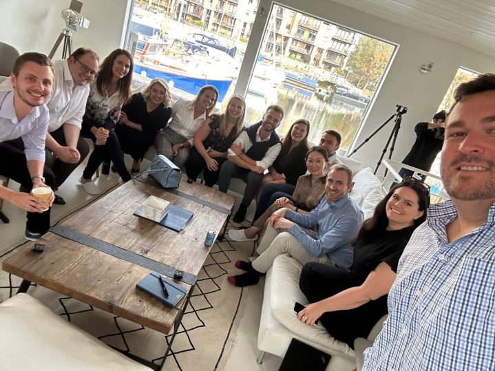 The whole group together.