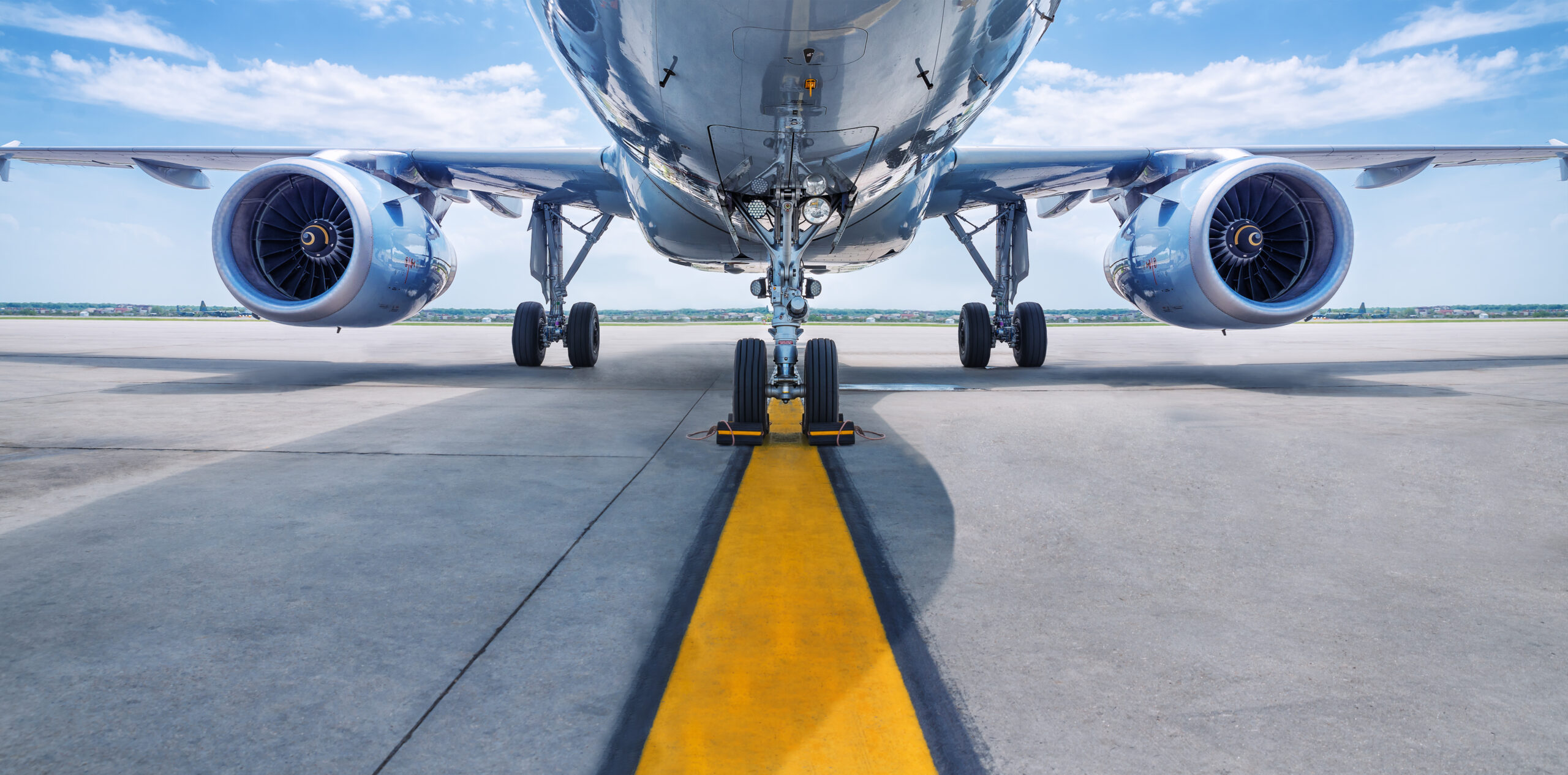 Underside of an aeroplane.