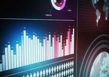 Data on a digital dashboard.